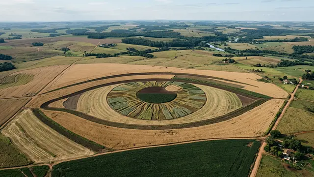 Almudena Romero transforma campo de 11 mil metros em fotografia viva