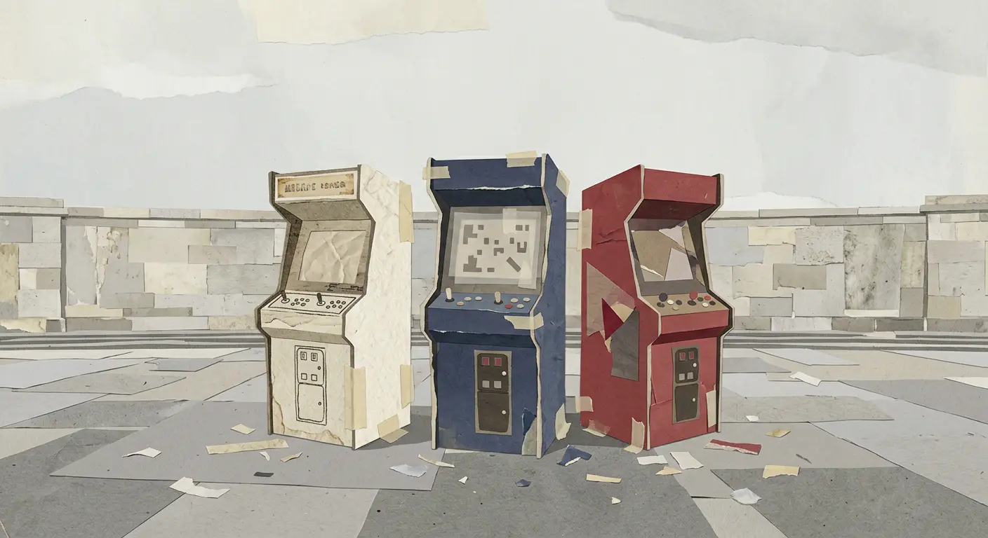 Coletivo de arte instala máquinas de arcade para ironizar retórica de guerra de Trump