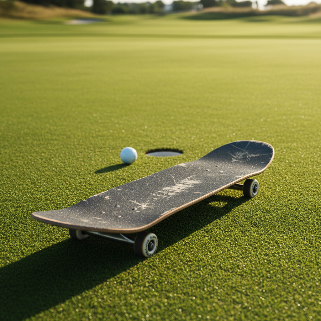 O golfe aprendeu a andar de skate?