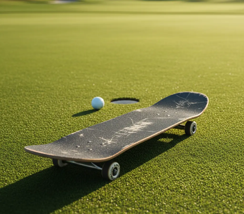 O golfe aprendeu a andar de skate?