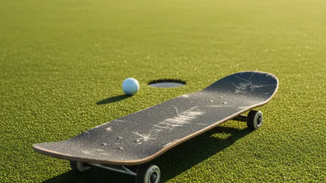 O golfe aprendeu a andar de skate?