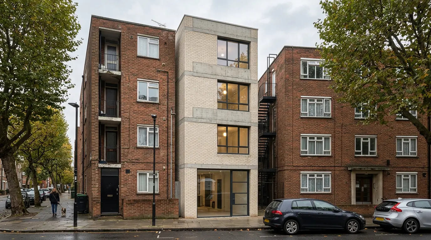 Joe Burke transforma jardim em casa de alto padrão no leste de Londres