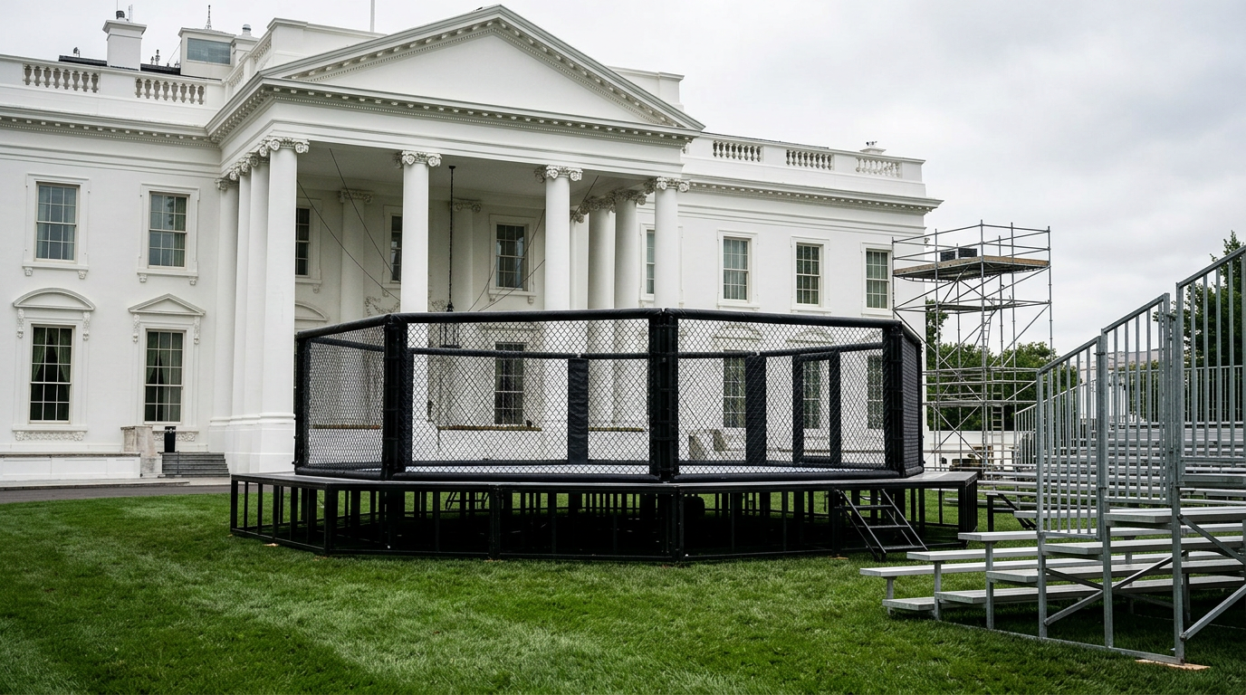 Trump constrói arena de UFC na Casa Branca para celebrar aniversário de 250 anos dos EUA