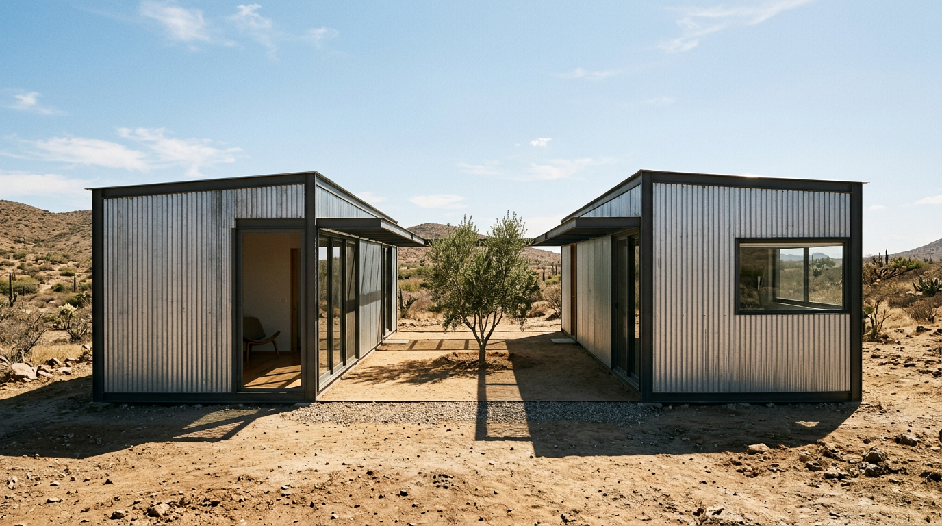 Serentha Cabin redefine habitação no deserto mexicano com design modular