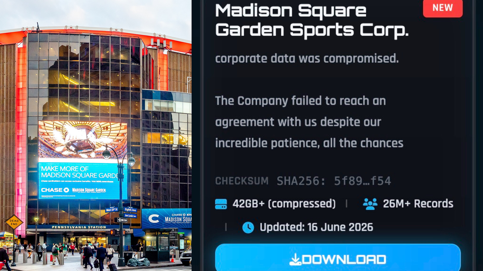 Shiny Hunters vaza dados confidenciais do Madison Square Garden — Knicks estão na lista
