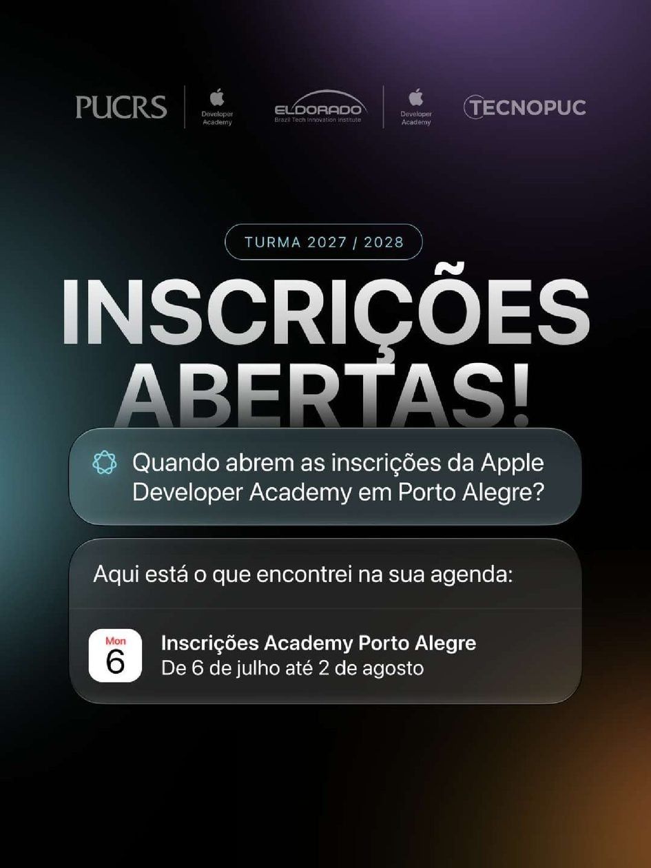 Apple Developer Academy em Porto Alegre busca nova turma — foco em talentos multidisciplinares