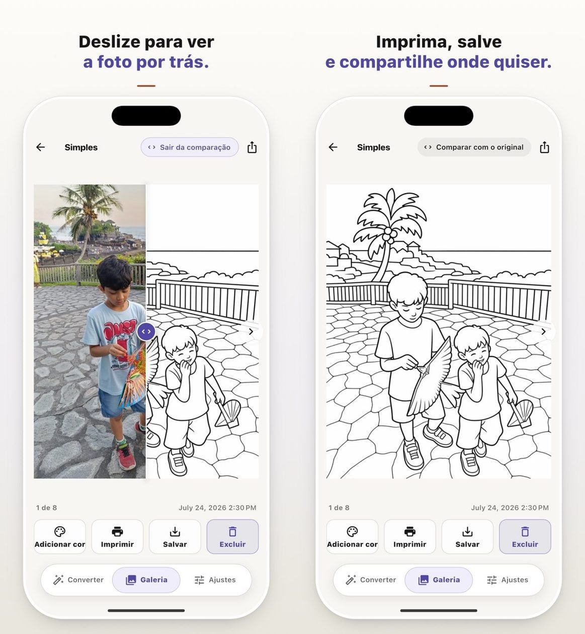 Lineora: IA transforma fotos em páginas para colorir e labirintos