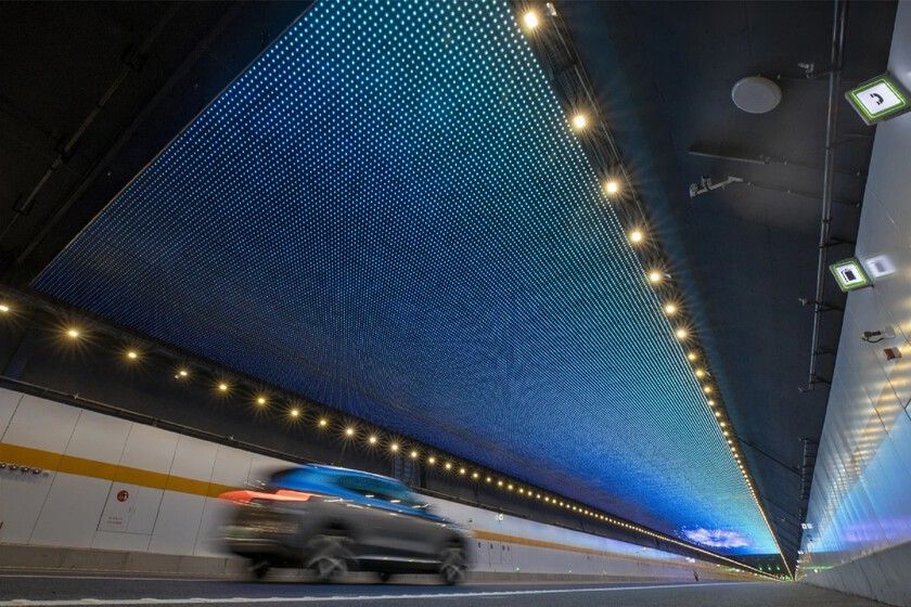 No túnel de Taihu, o céu é de LED e a ordem é não dormir