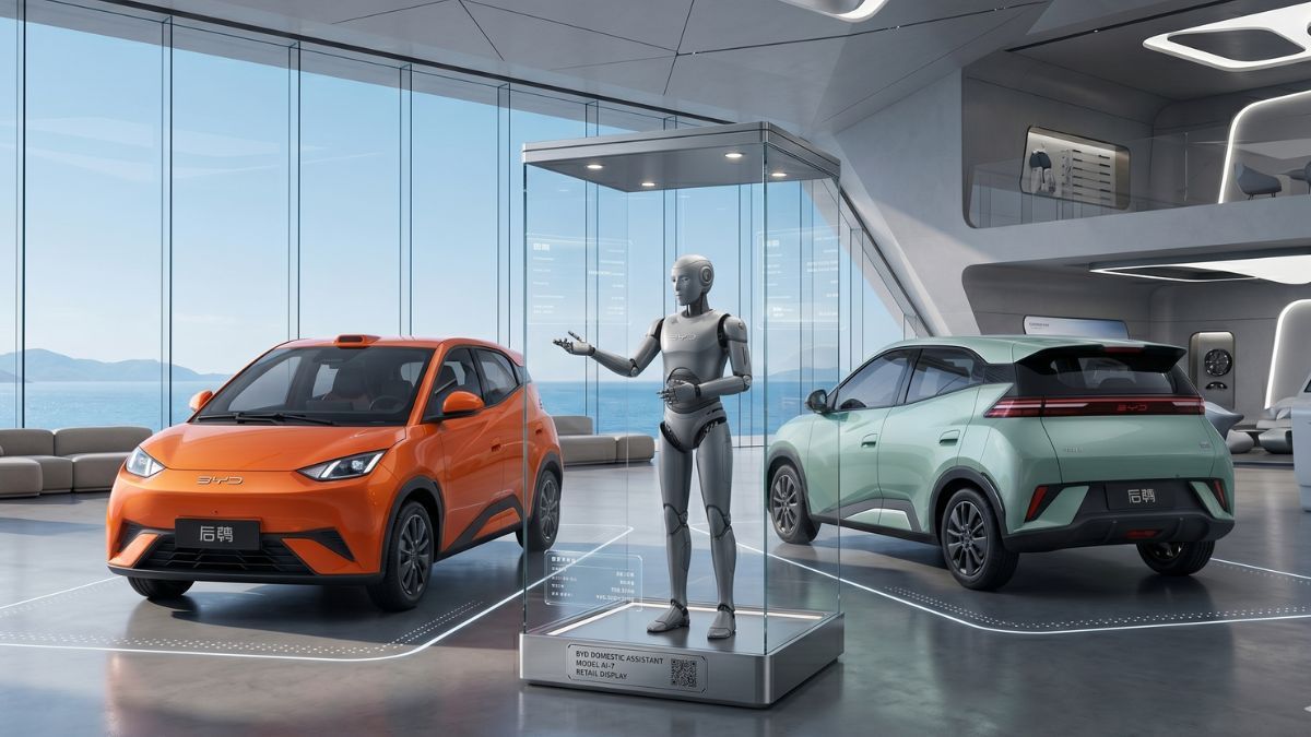 BYD planeja vender robôs humanoides em sua rede de concessionárias