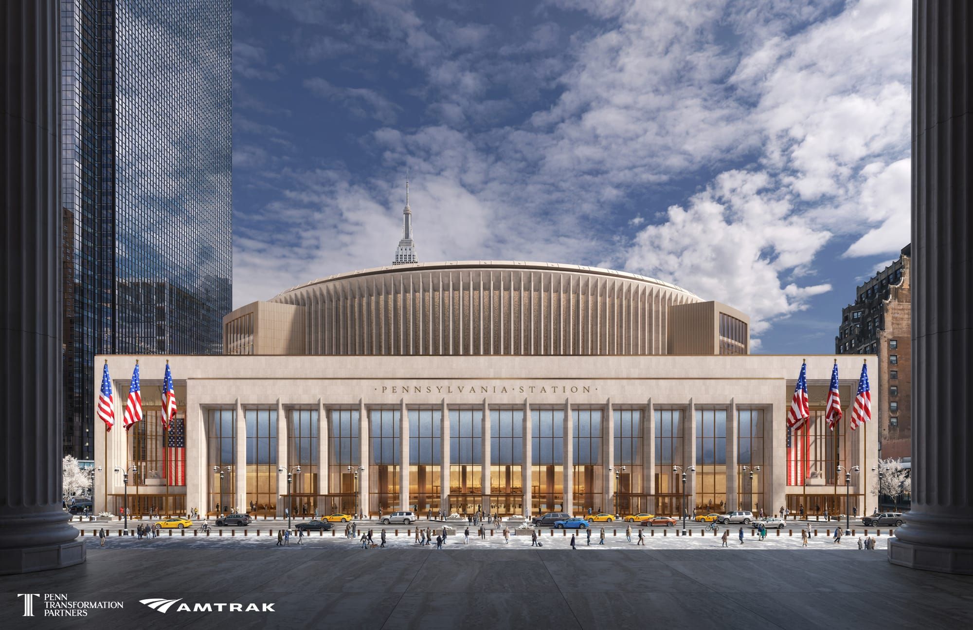 Projeto da Penn Station exibe nome de Trump em design oficial
