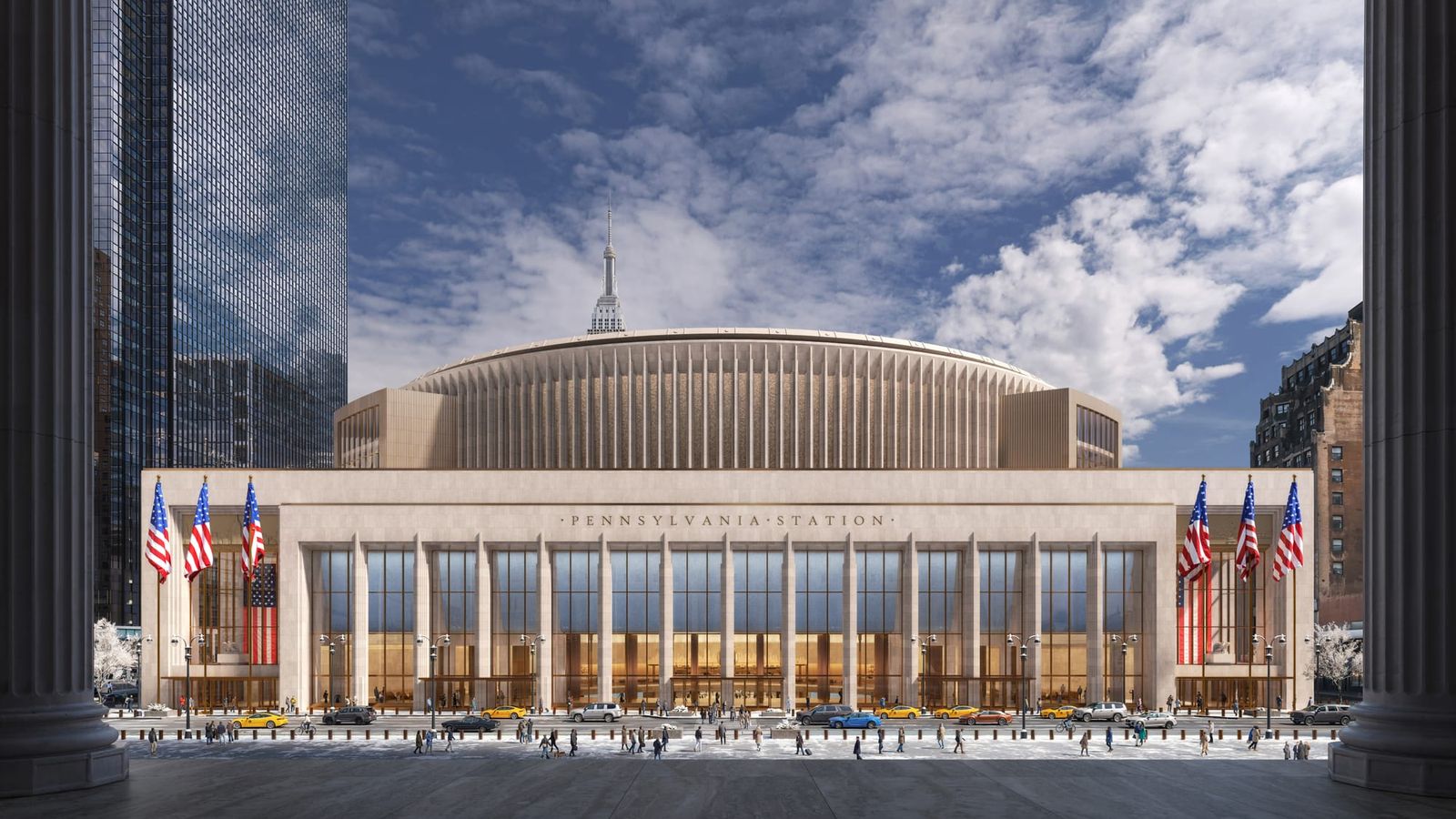 Projeto da Penn Station exibe nome de Trump em design oficial