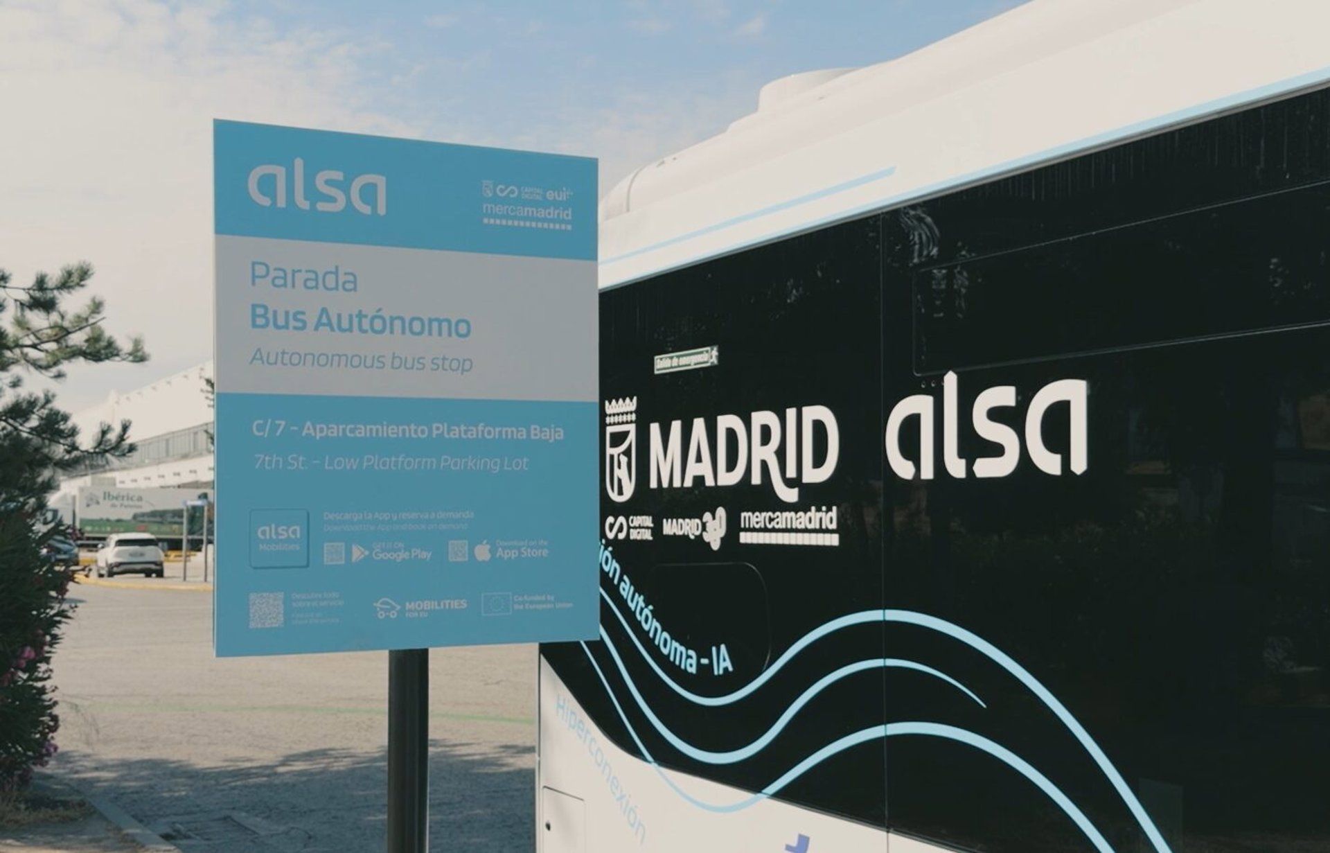 Alsa lança primeiro ônibus autônomo sob demanda da Espanha em Mercamadrid