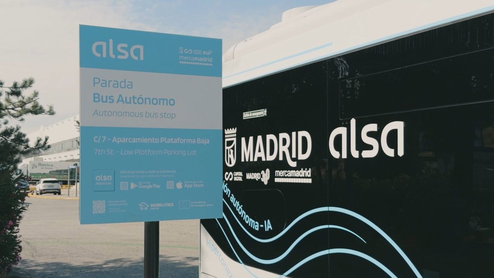 Alsa lança primeiro ônibus autônomo sob demanda da Espanha em Mercamadrid