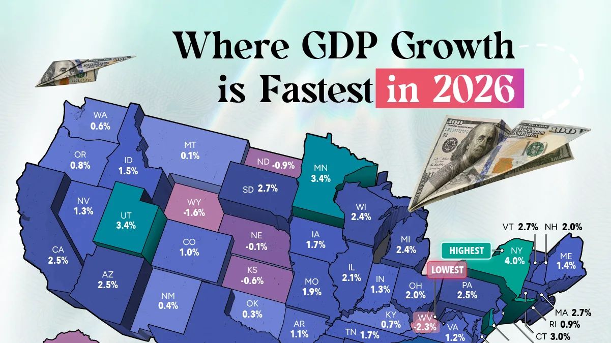 Nova York lidera crescimento do PIB nos EUA em 2026; disparidades regionais persistem