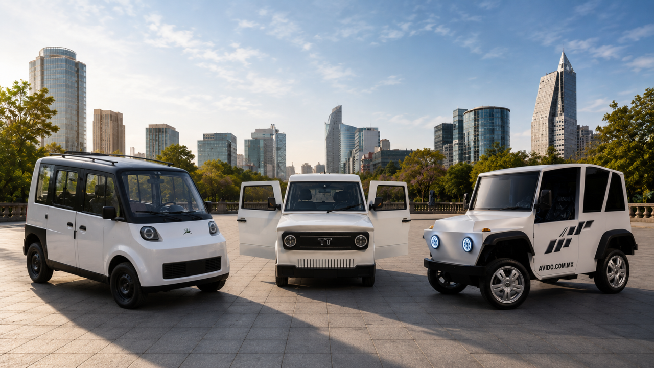 Olinia, TT1 e Avido — a corrida mexicana pelo carro elétrico popular