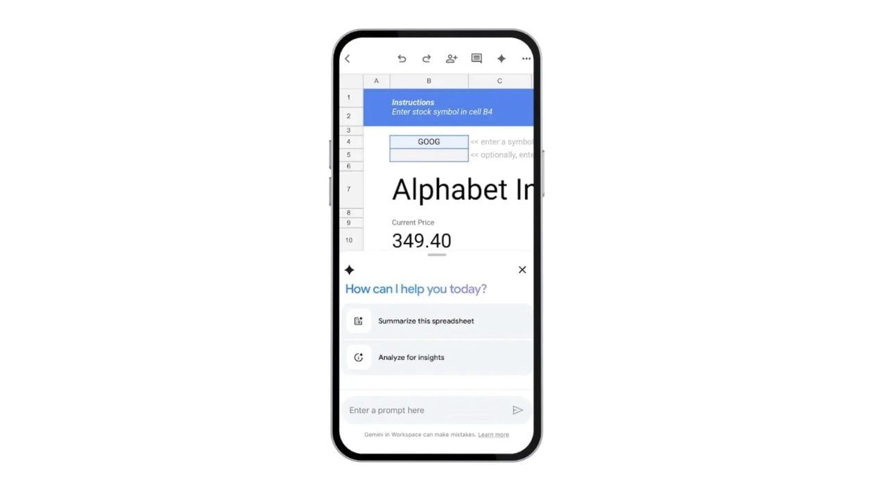 Google Gemini chega ao Planilhas para iOS com limitações