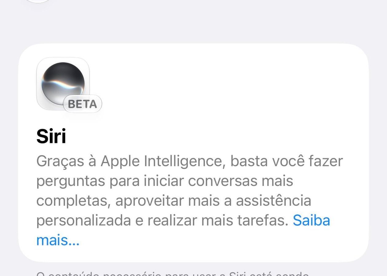 Siri com IA aprende português: a Apple acelera sua aposta local