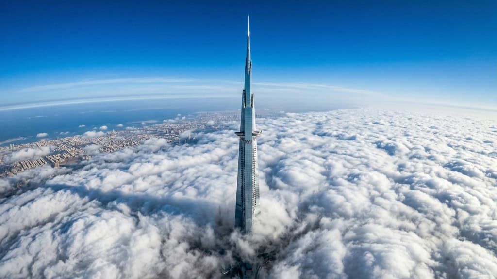 Torre Saudita de 1 Km: Arquitetura que Desafia o Céu e a Engenharia