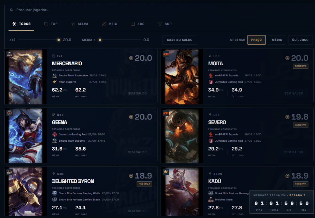 Liga GG aposta em fantasy game para engajar público em eSports
