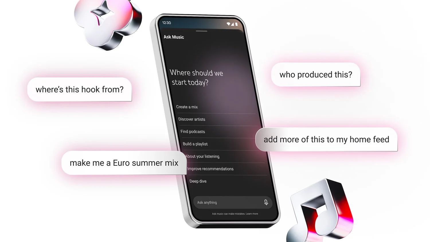YouTube Music integra IA para criar playlists e descobrir artistas
