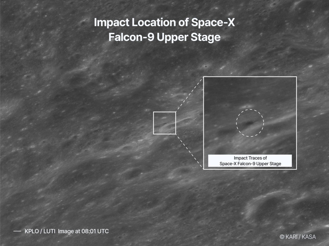 O lixo espacial da SpaceX agora tem endereço lunar