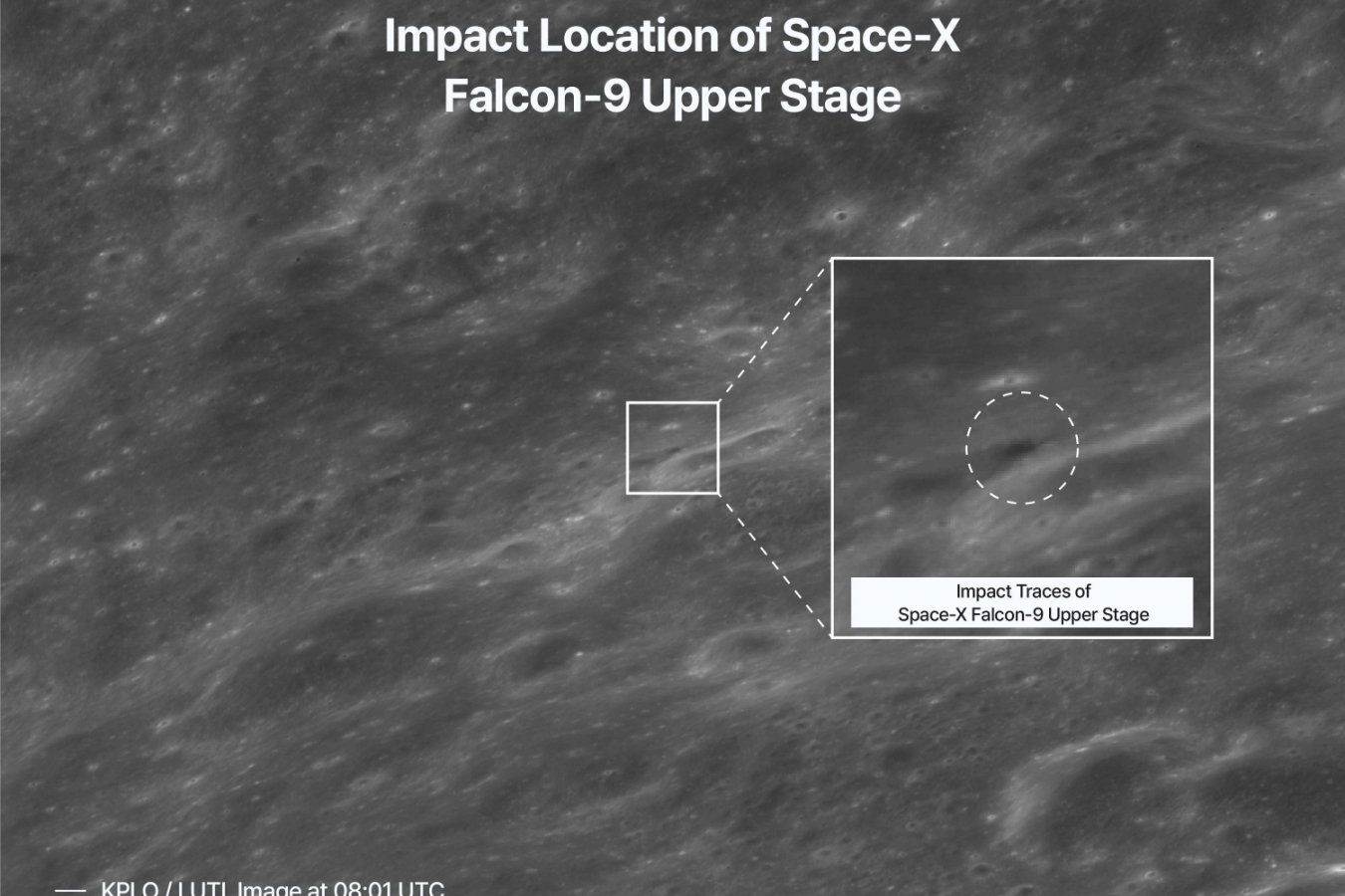 O lixo espacial da SpaceX agora tem endereço lunar