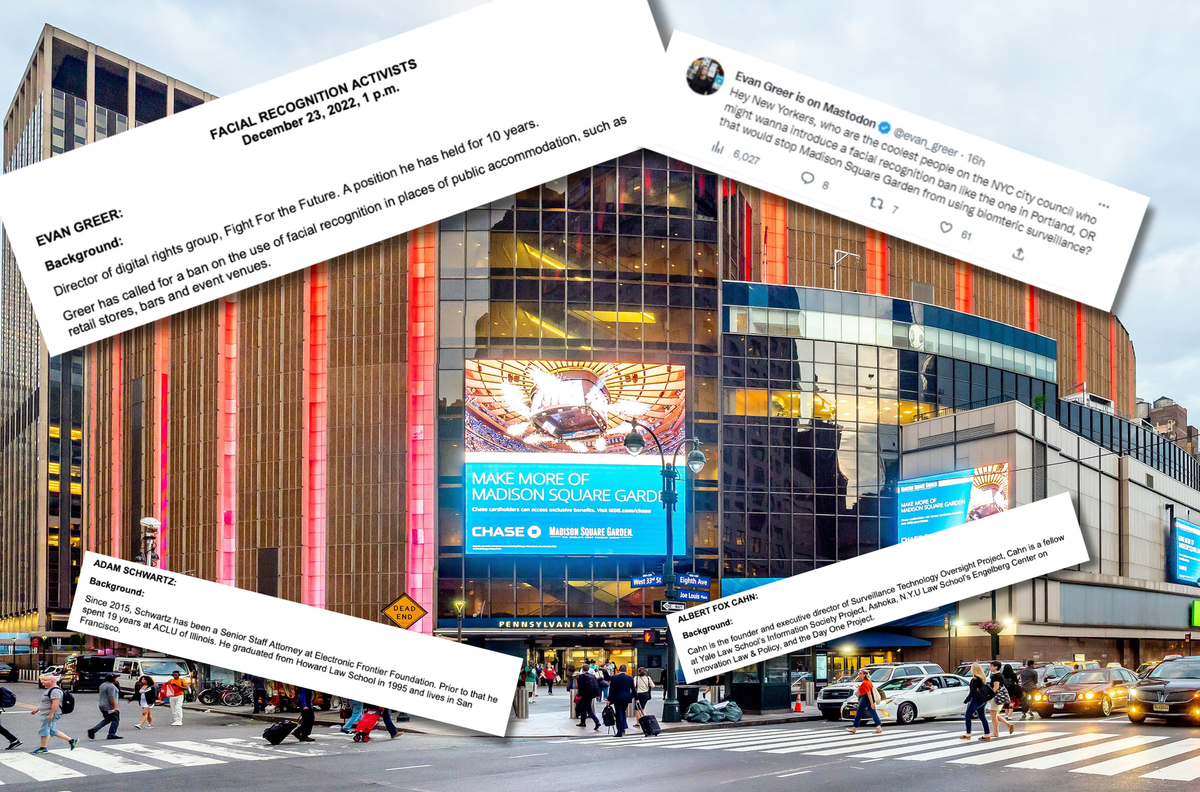 Madison Square Garden monitora ativistas que criticam reconhecimento facial