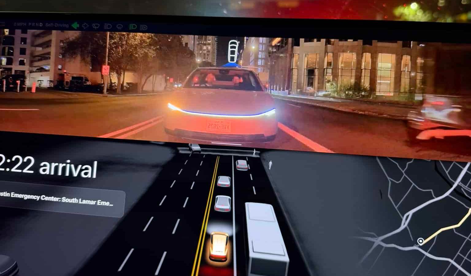 Tesla expande Cybercab com câmera traseira e mais recursos para passageiros