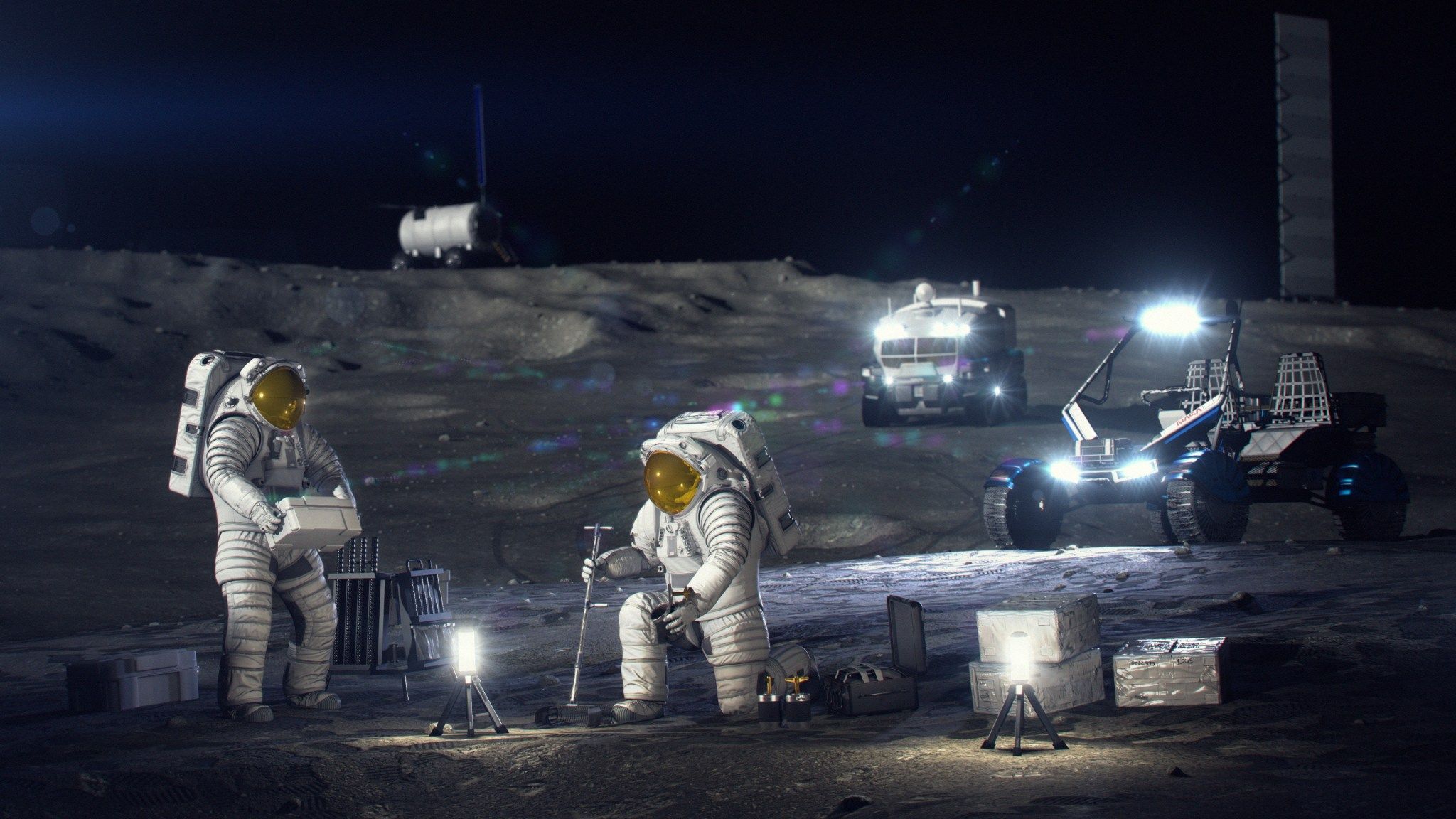 NASA convoca setor privado para viabilizar base permanente no Polo Sul da Lua