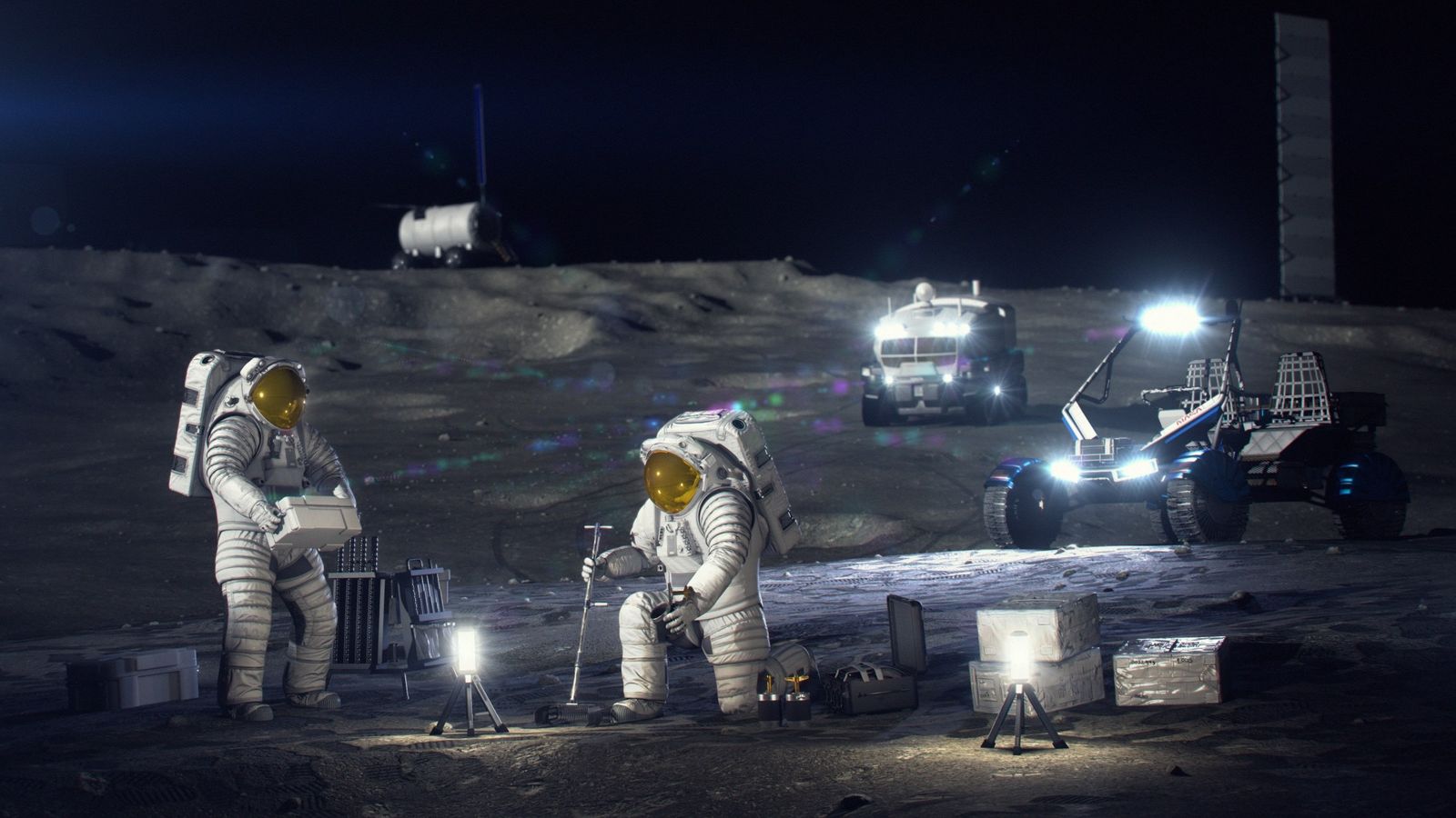 NASA convoca setor privado para viabilizar base permanente no Polo Sul da Lua