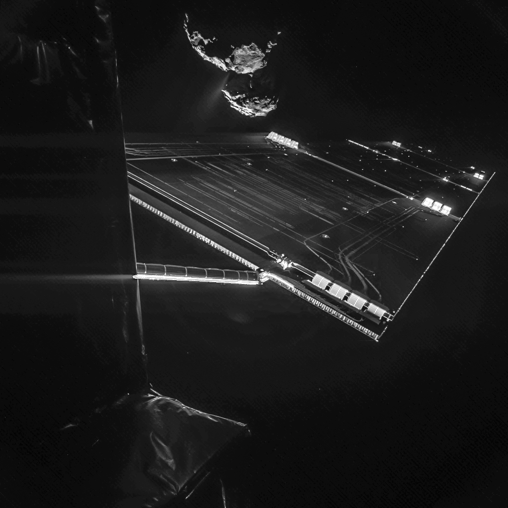 Rosetta flagra cometa em selfie histórica da NASA