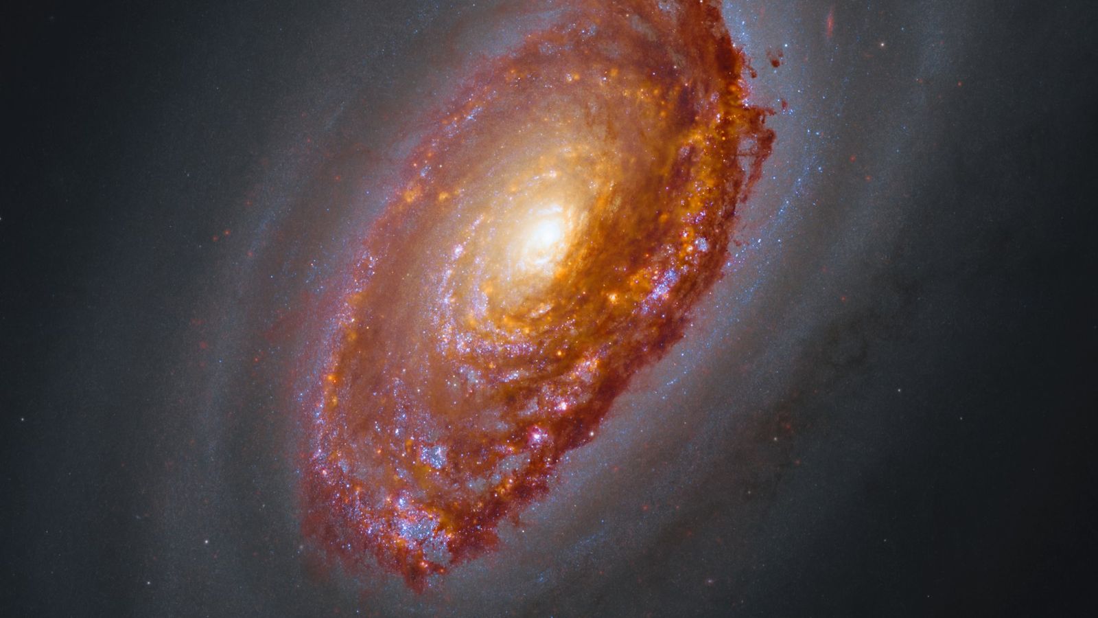 Hubble e Webb revelam a dinâmica incomum da Galáxia do Olho Negro