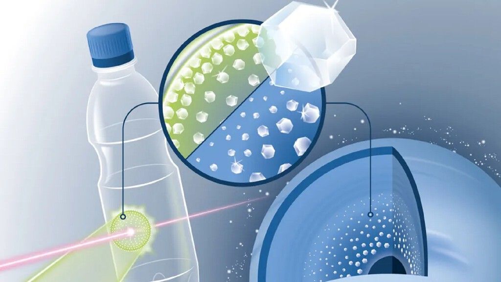 Cientistas criam nanodiamantes a partir de plástico com laser