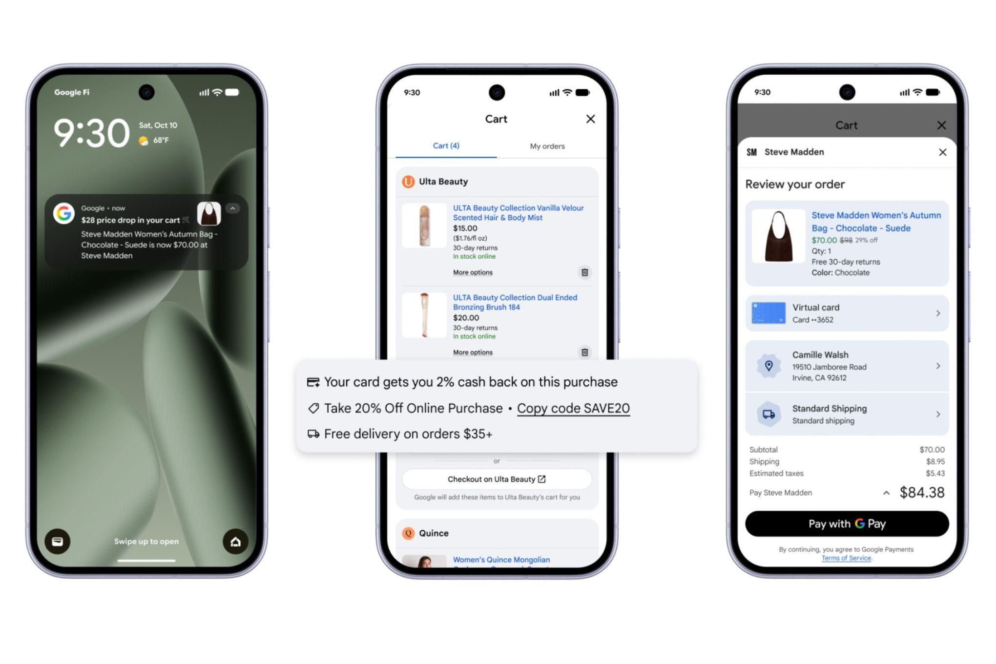 Google lança carrinho universal de compras com IA