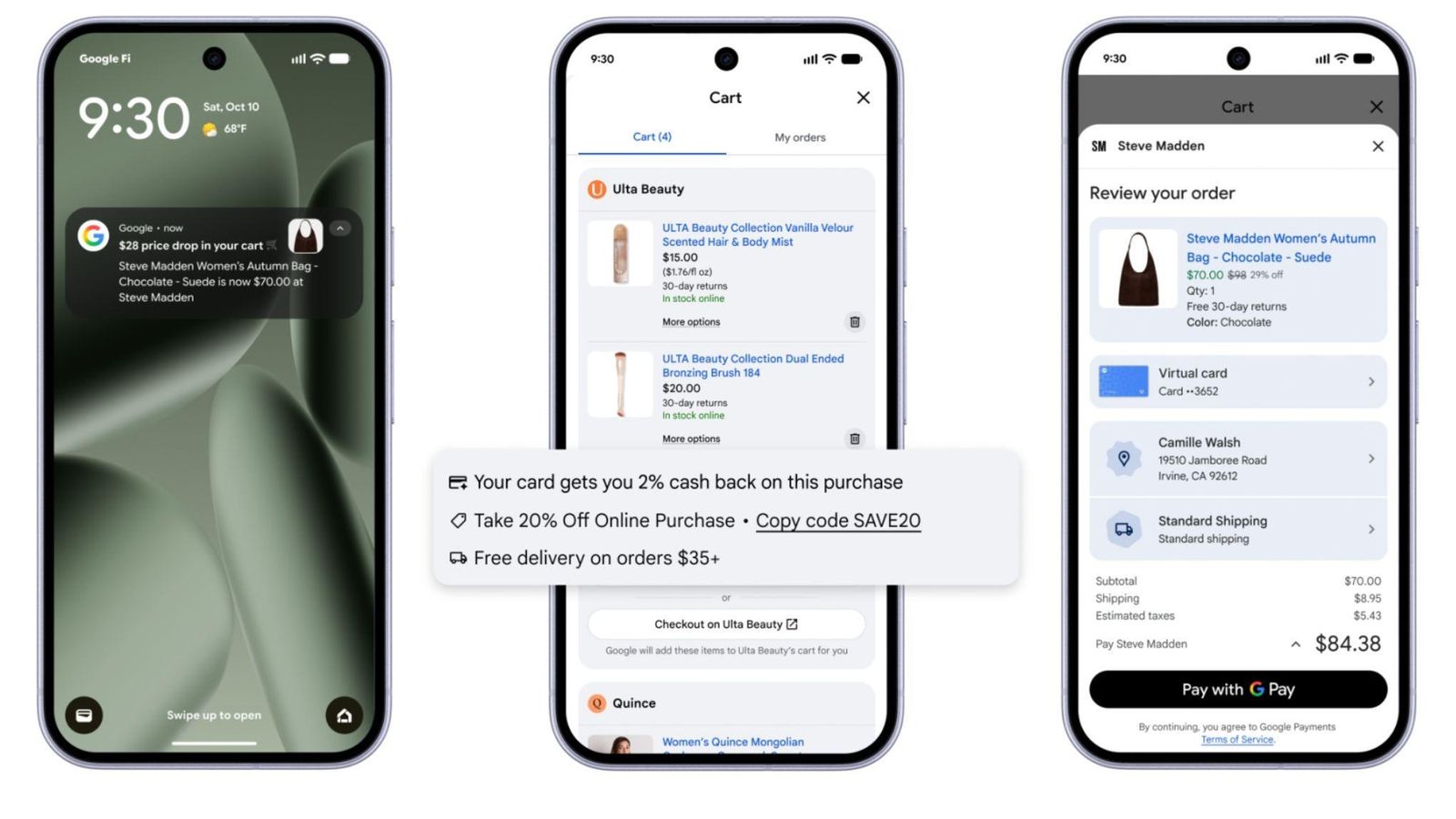 Google lança carrinho universal de compras com IA