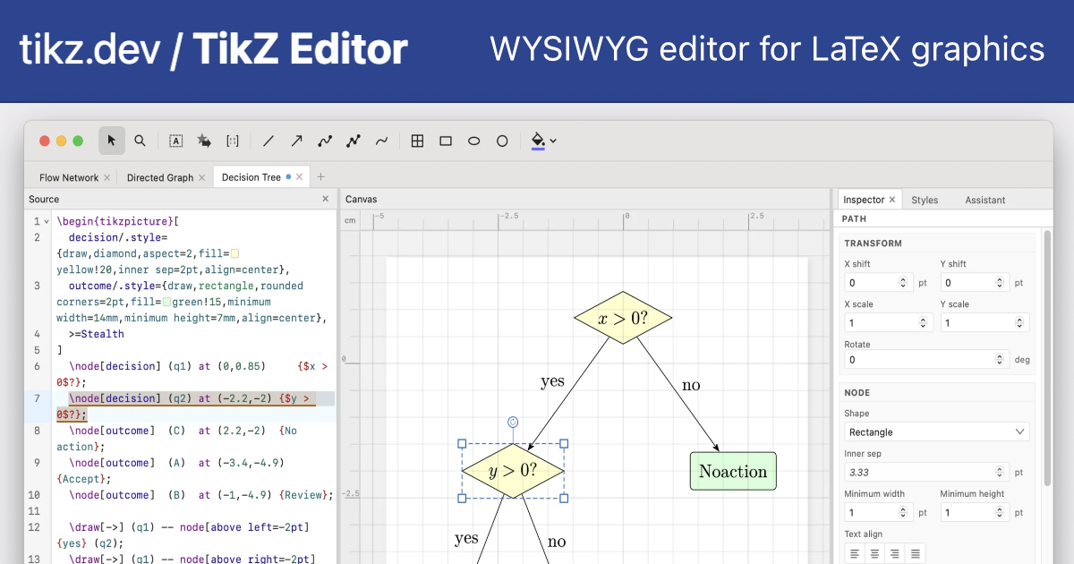 TikZ Editor automatiza figuras em LaTeX com interface visual