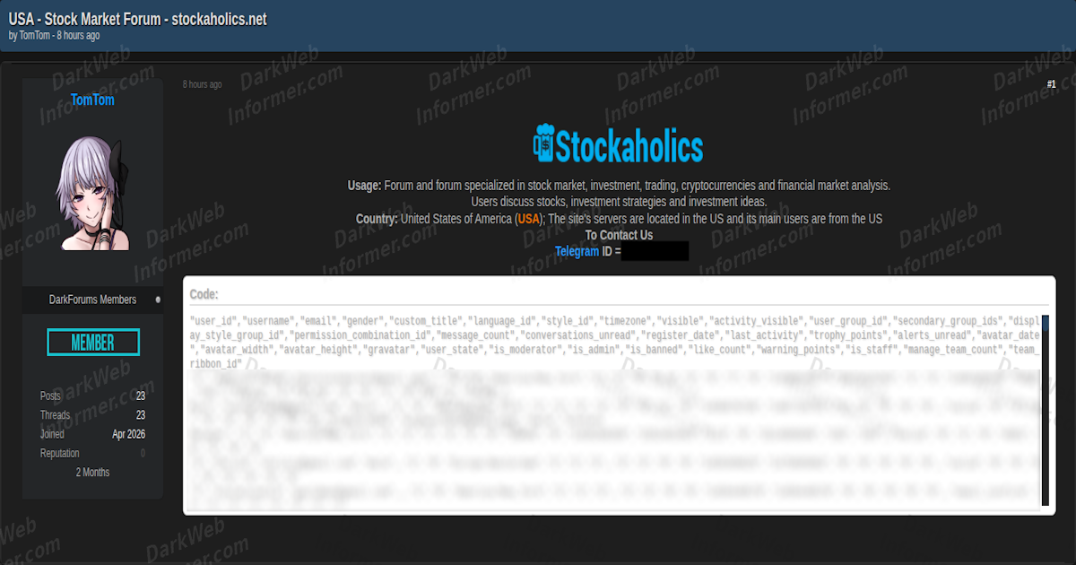 Vazamento no Stockaholics expõe base de usuários — e abre brecha para golpes financeiros
