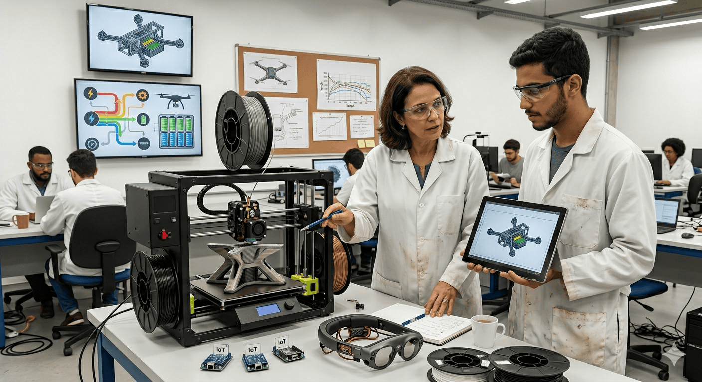Impressão 3D de baterias redefine o design de eletrônicos — e drones lideram a mudança