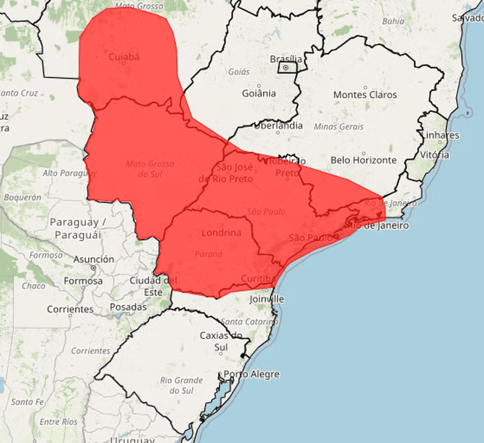 Inmet emite alerta vermelho para onda de calor com temperaturas acima de 40 °C