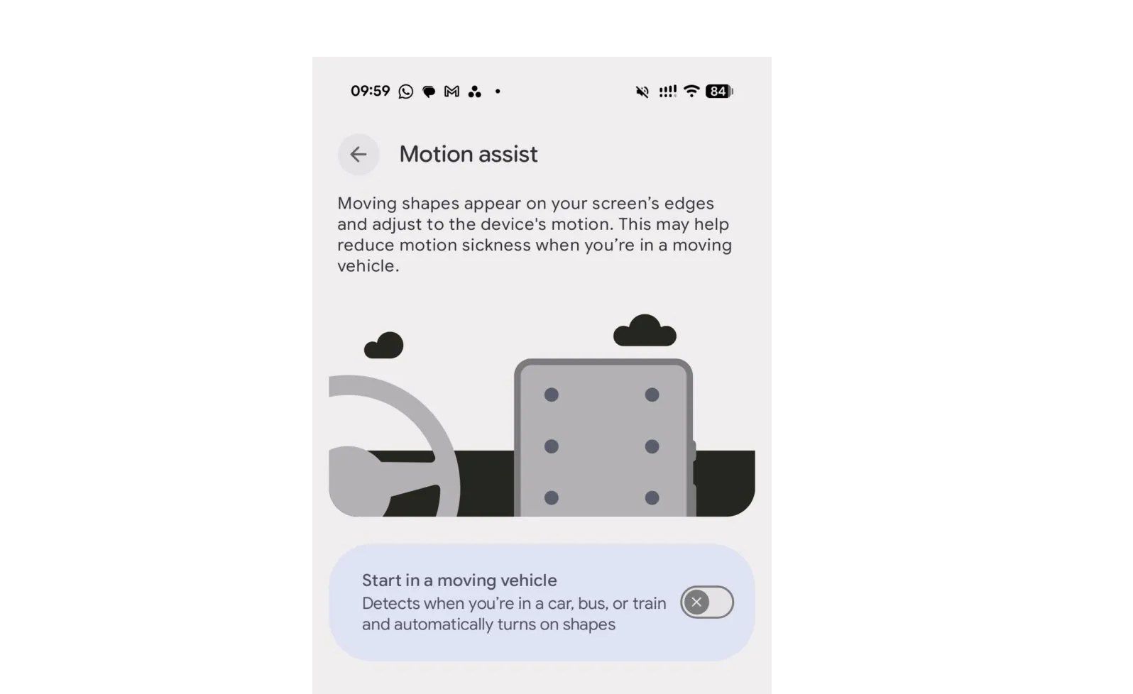 Google, enfim, ataca o enjoo no carro. Com a mesma arma da Apple