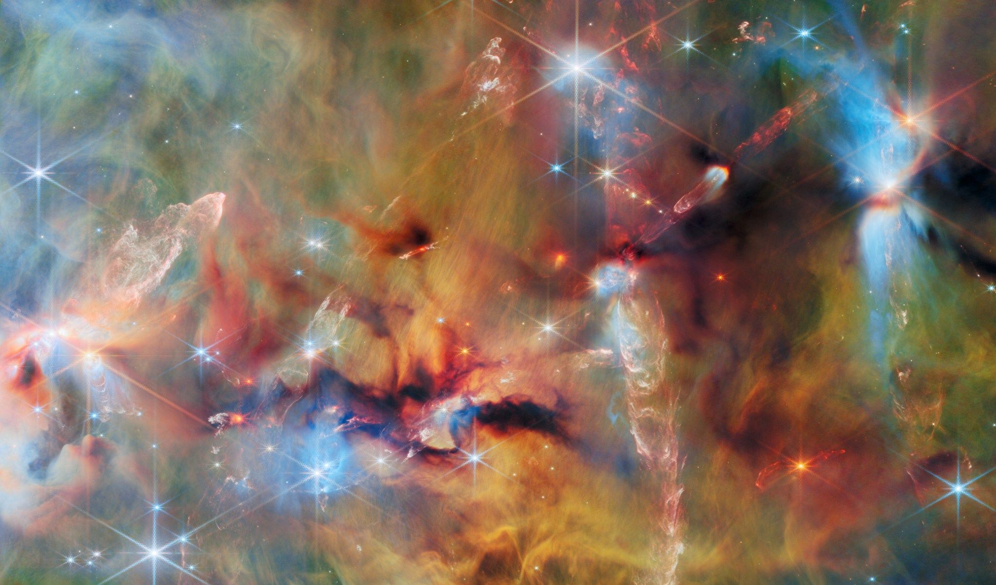 Telescópio Webb captura o ciclo de vida estelar na nebulosa de Órion
