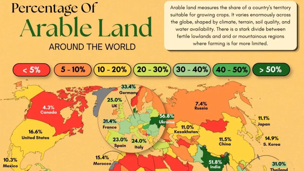 O paradoxo da terra arável: Brasil, o gigante fora do pódio