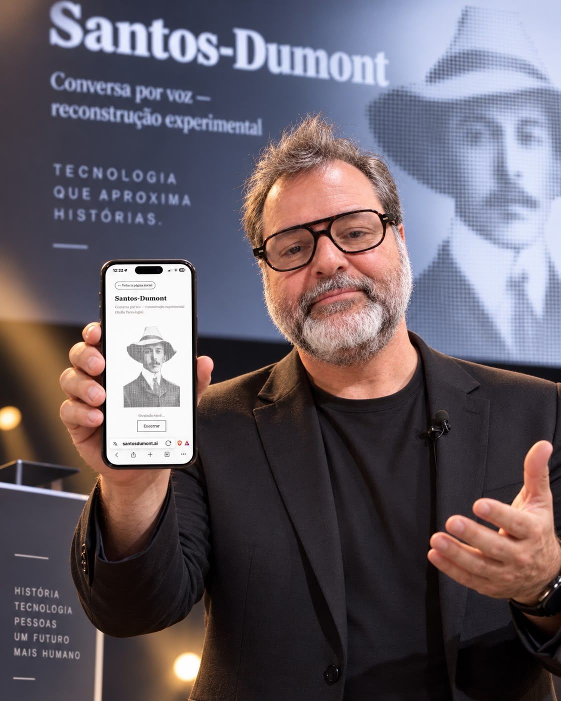 Stella Tecnologia cria IA para 'conversar' com Santos Dumont