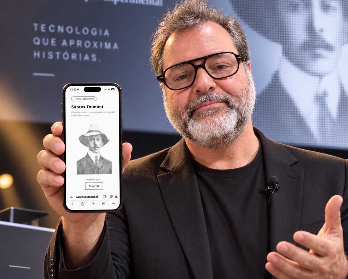 Stella Tecnologia cria IA para 'conversar' com Santos Dumont