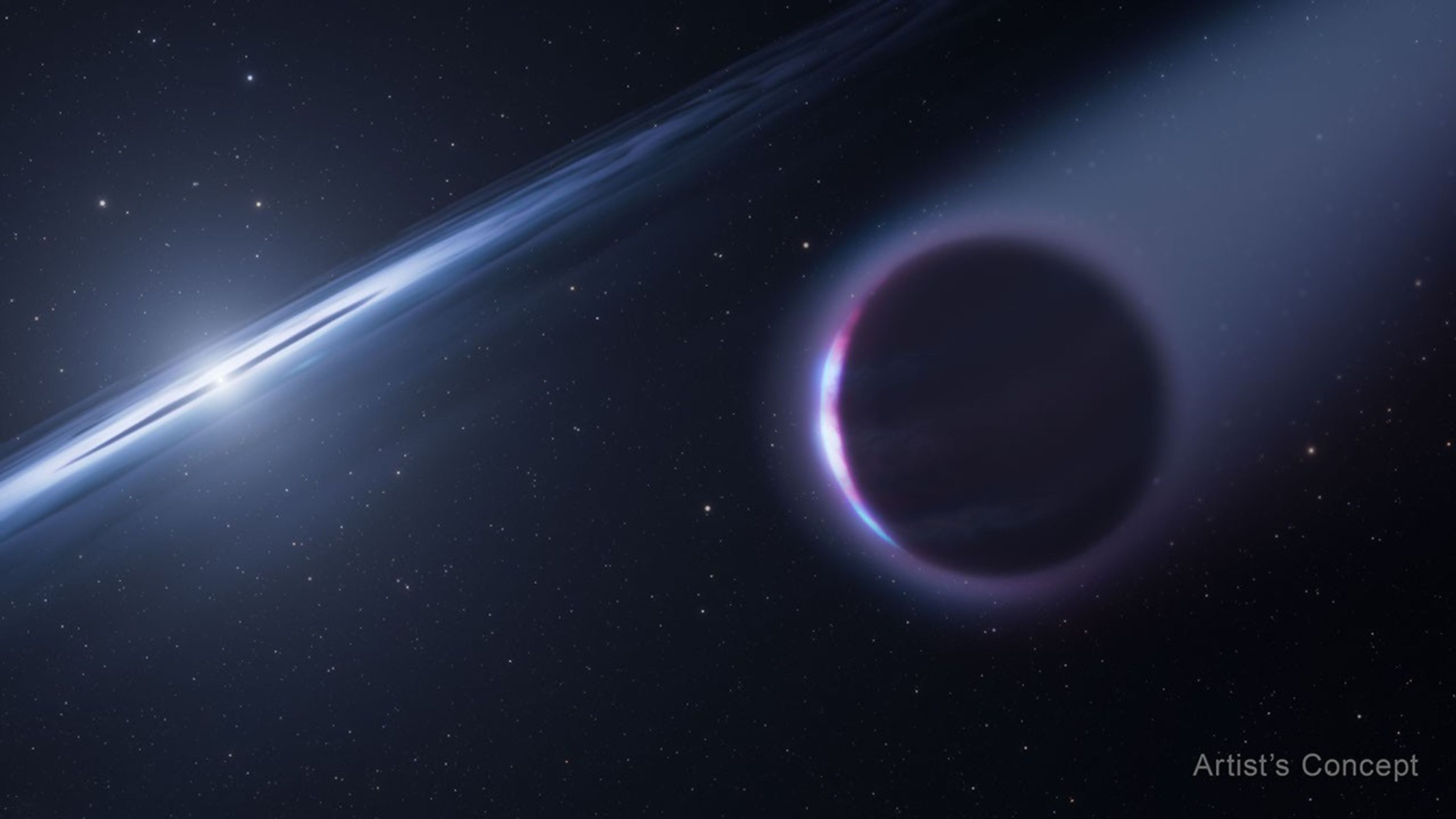 Hubble encontra pistas de planeta formado após morte de estrela