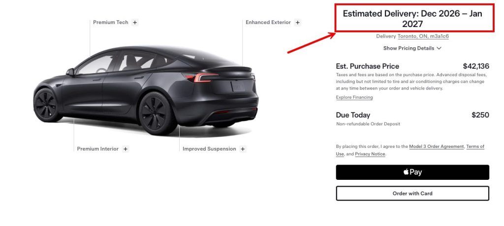 A fila da Tesla agora vira o ano