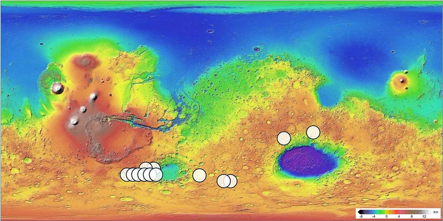 Mapa da NASA aponta 13 origens possíveis para meteorito marciano Teghaza 001