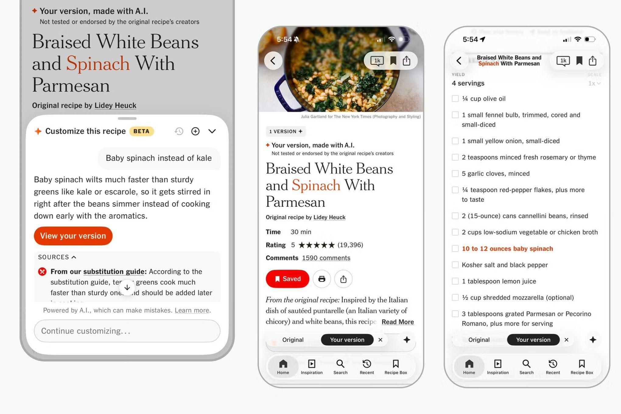 NYT Cooking testa IA para adaptar receitas e divide usuários