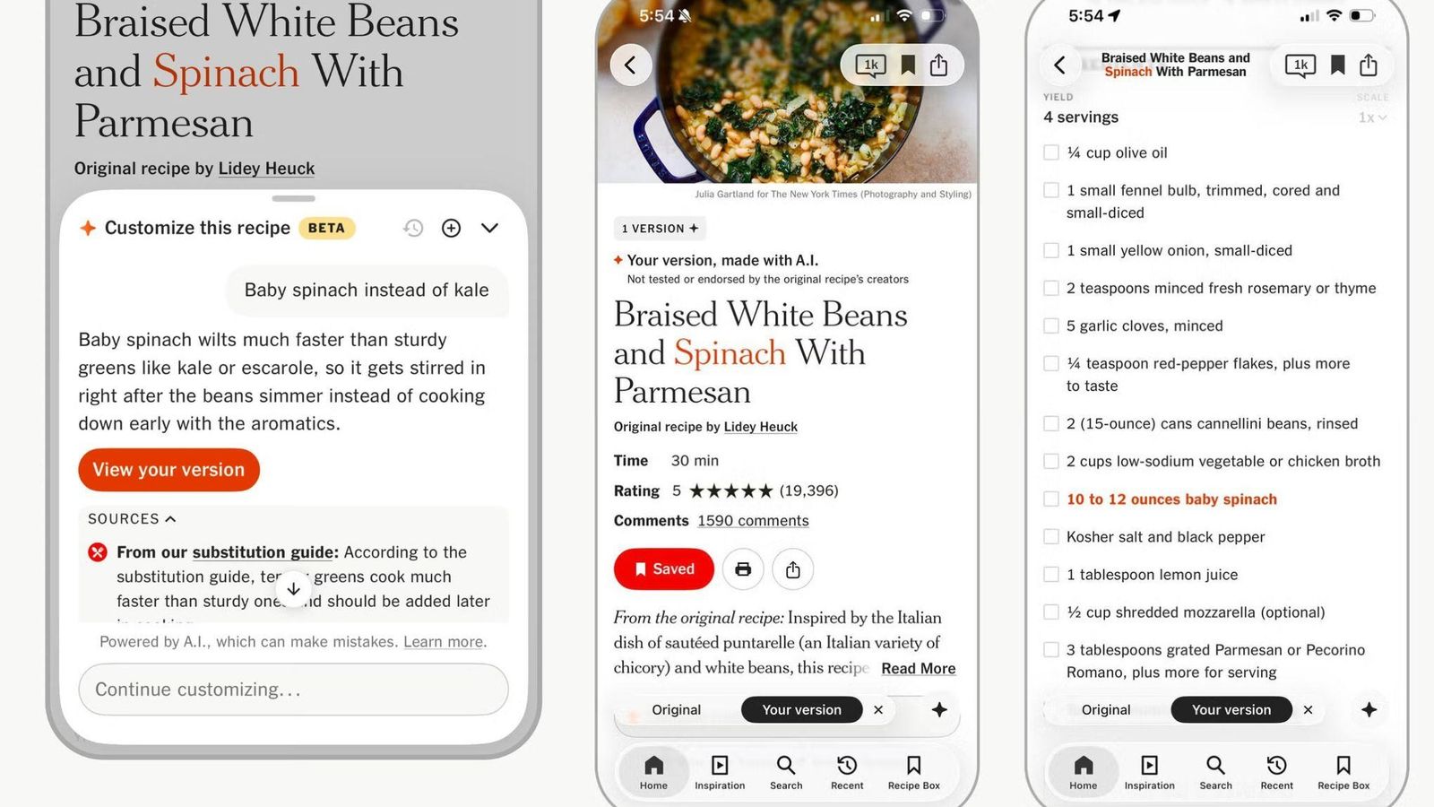 NYT Cooking testa IA para adaptar receitas e divide usuários