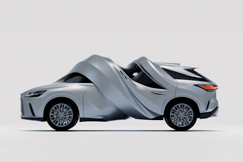 Lexus e MSCHF: Carros elétricos viram arte surreal em NY